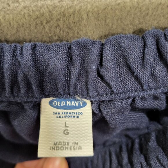 Old‎ Navy Linen-Blend Dress Womens Size Large Ruffle Off-Shoulder Beach Summer - Picture 3 of 5